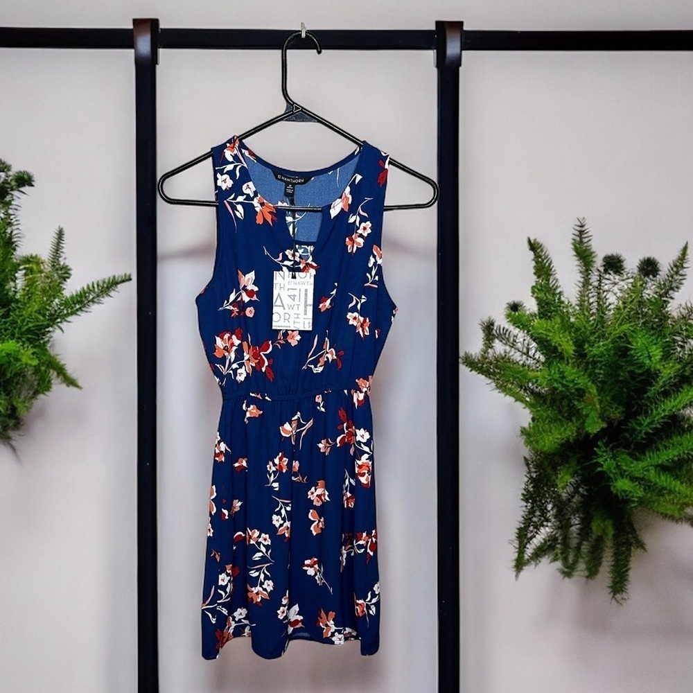 41 Hawthorn Navy Floral Midi Dress NWT